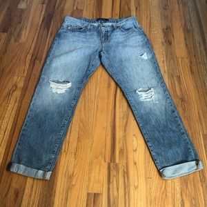 Never worn J Brand Aidan distressed relaxed boyfriend jeans linen cotton 28